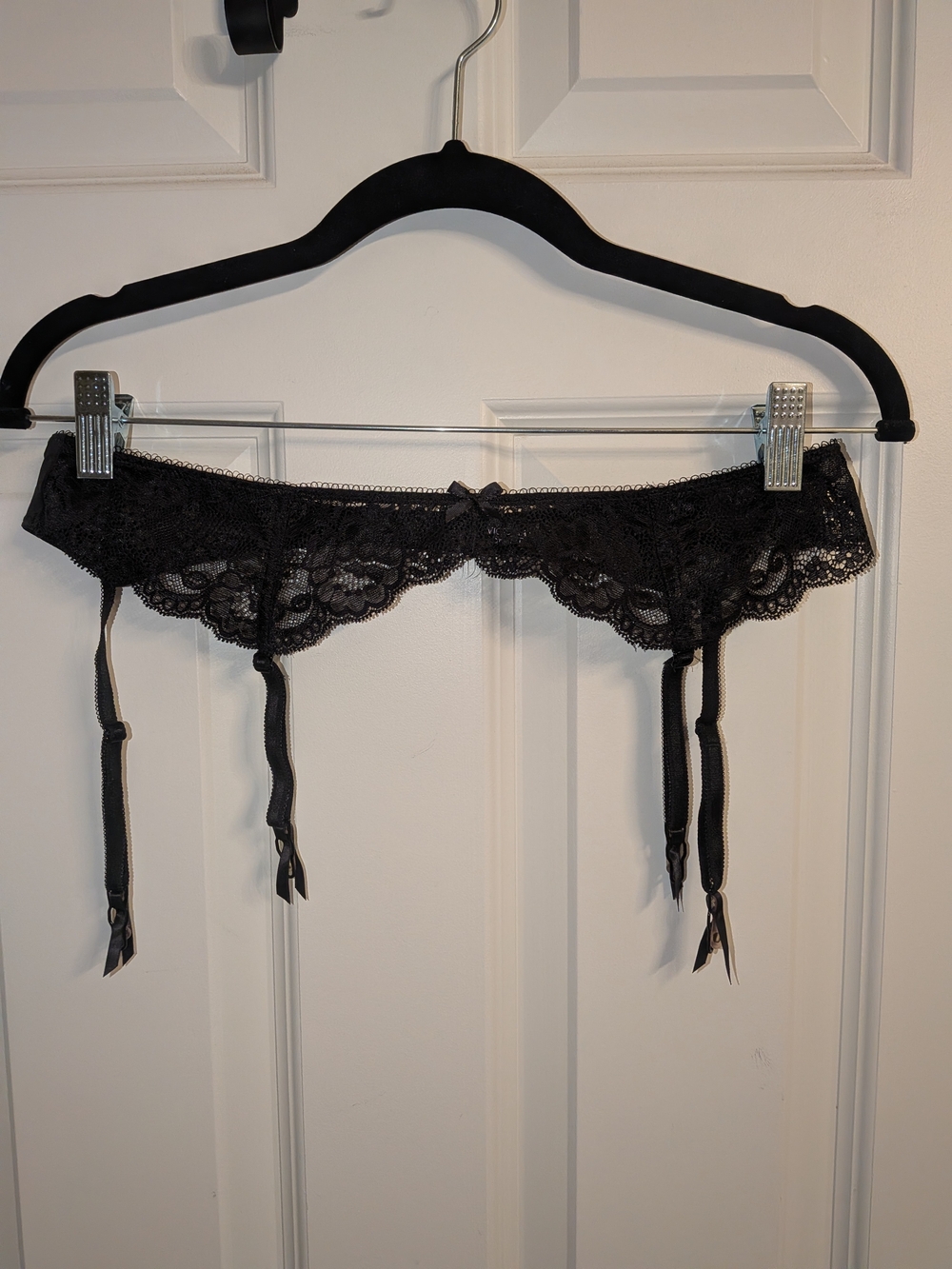 Victoria's Secret Black Lace Garter Belt